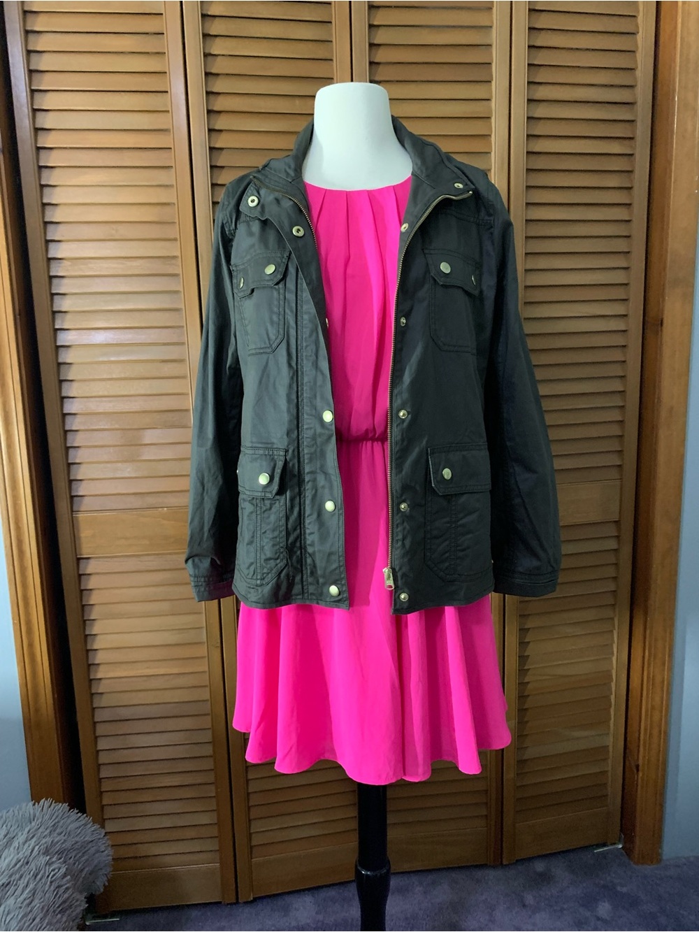 J. Crew Women’s Olive/Brown Waxed Canvas Field Jacket - Picture 10 of 12